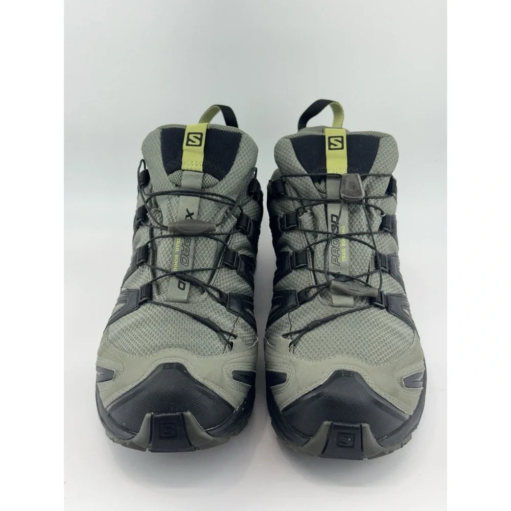 Salomon XA PRO 3D Shoes Green Black Hiking Trail 145464 Running Men's Size 9.5
